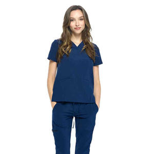Ensemble d'uniformes médicaux pour femmes, très extensibles, col en V, pantalon de jogging, pour hôpital, clinique, salon de beauté, vêtements de travail - Product Image 4