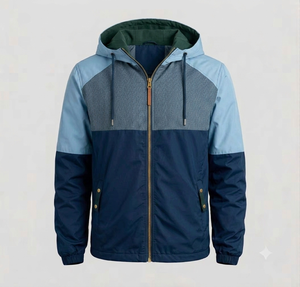 Chaqueta Cortavientos Unisex Ligera, Transpirable, Ecológica, de Lona Impermeable, con Capucha y Cuello Alto, Cierre de Cremallera, Estilo Urbano - Product Image 5