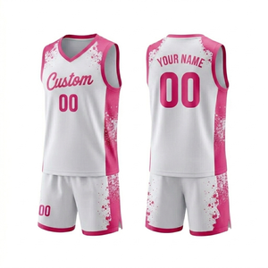 REXFIT SPORTS - Conjuntos de Uniformes de Baloncesto Personalizados de Último Diseño para Jóvenes, Uniformes Blancos para Equipos, Ropa de Baloncesto Sublimada - Product Image 2
