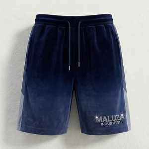 กางเกงขาสั้นลำลองแบบยูนิเซ็กซ์ ผ้ากำมะหยี่ สไตล์คนเมือง เอวยางยืด เป็นมิตรกับสิ่งแวดล้อม แห้งเร็ว ระบายอากาศได้ดี ผลิตจากโพลีเอสเตอร์/คอตตอน แฟชั่นฤดูร้อน กางเกงขาสั้น Maluza - Product Image 1