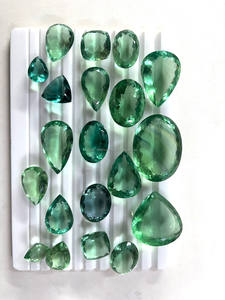 100% calidad Natural 100% piedras preciosas naturales originales Florita óvalos facetados a precio al por mayor joyería hecha a mano - Product Image 2