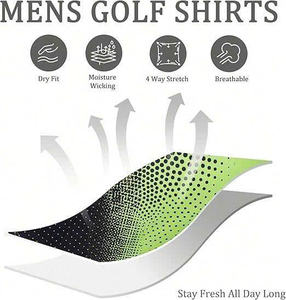 Polos de golf de sport pour hommes Vêtements de golf respirants et secs pour le sport Support OEM/ODM du Vietnam - Product Image 3