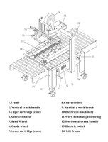 Scellant de carton de bande transporteuse allongée AS523, machine de scellage de boîte en carton ondulé de ruban d'étanchéité croisé