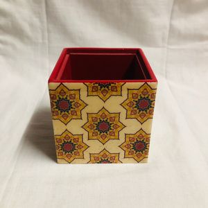 SAMI HANDICRAFT Customized <b>MDF</b> Eco-Friendly <b>Box</b> Blue Gold Pattern Handmade Angel Theme Storage Case Home Tabletop Use Wall Signs - Product Image 4