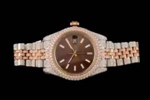 Moissanite Diamond Luxury Fashion Business Vintage <b>Coin</b> Hip Hop Quartz Watch Glass Dial Stainless Steel <b>Case</b> ETA Movement for - Product Image 2