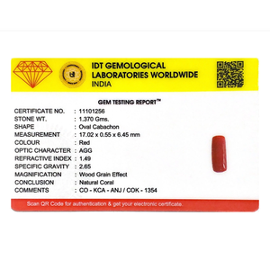 Natural Red Coral Oval Cut Loose Gemstone 6.85 Carat for Fine Jewelry - Product Image 4