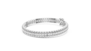 9K White <b>Gold</b> Diamond Bracelet Emerald Cut 12ct Natural Diamonds Luxury Fine Jewelry Wedding Party Gift for Women - Product Image 1