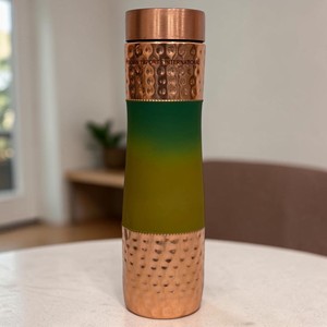 Luxury Hammered <b>Copper</b> <b>Drinking</b> <b>Bottle</b> from Indian exports international. (Certified pure <b>copper</b>) - Product Image 1
