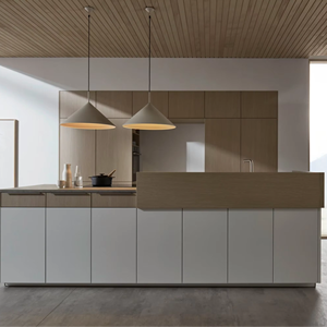 Meubles de cuisine sur mesure JY Project Vietnam, ensemble modulaire moderne de luxe, structure en MDF, style européen, écologique, facile à nettoyer - Product Image 2