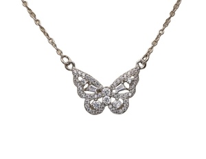 Moissanite Butterfly Necklace Sterling Silver Butterfly Necklace Set <b>Beautiful</b> Butterfly Jewelry Gift Gift for Her - Product Image 1