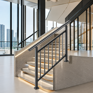 Modern Stainless <b>Steel</b> Stair <b>Railing</b> with Metal Handrail Luxury Indoor Staircase Guardrail Design - Product Image 2