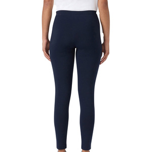 Custom Logo Women's High Waist Full Length Leggings Solid Color Stretch Knitted Fabric With Logo Print All Seasons Wear - Product Image 2