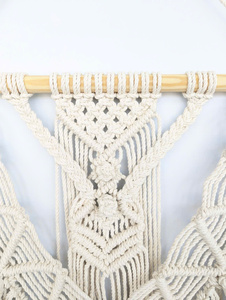 Tapiz de Pared de Macramé de Algodón Estilo Nórdico Bohemio, Rectangular de 50x80 cm, Desmontable, Lavable, de Varias Piezas, Hermoso Arte Moderno - Product Image 2