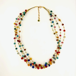 Geometric <b>Statement</b> <b>Necklace</b> Women's Bohemian Style Imitation Pearl Fabric Beads Eco-Friendly Gold Plated Handmade Engagement - Product Image 5