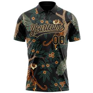 Personalized Sublimation Golf Polo 100% Polyester Sports Team Shirt <b>Custom</b> Club Uniform OEM Wholesale Printed Logo Athletic Wear - Product Image 2