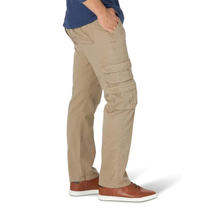 Pantalon cargo kaki OEM anti-rétrécissement, coupe décontractée, jambe droite, bas ouvert, en coton, 6 poches, idéal pour le quotidien et facile à porter - Product Image 4