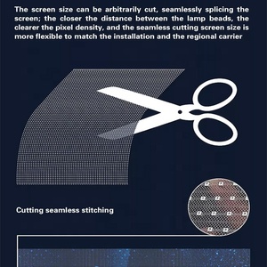 Écran à mailles holographique HD verre souple adhésif transparent led film fenêtre écran publicitaire - Product Image 5