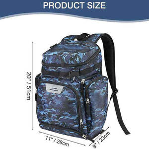 Sac à dos de basket-ball, sac de sport polyvalent, fermeture éclair, nylon, polyester, léger, écologique, grande capacité pour vêtements et chaussures - Product Image 3