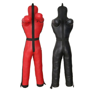 Red And Black PU Boxing <b>Dummy</b> 1.8M Durable Martial Arts Training Equipment For Boxing Jiu Jitsu Wrestling Practice - Product Image 3