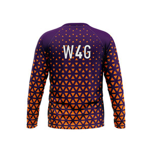 Haut de yoga pour homme sans coutures, à manches longues, extensible, léger, à séchage rapide, haute élasticité, compression, jersey de sport personnalisé - Product Image 6