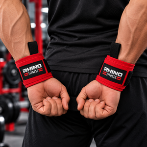 สายรัดข้อมือผ้าฝ้าย RHINO FITNESS แบบตีนตุ๊กแก สำหรับมือซ้าย สายรัดพยุงข้อมือสำหรับยกน้ำหนัก - Product Image 3