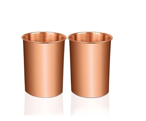 Verre à boire en cuivre pur de grande qualité à prix raisonnable, design martelé, durable, gobelet de stockage d'eau ayurvédique pour la santé - Product Image 2