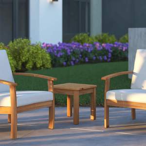 Portable Modern Light Brown Wooden Side Table Eco-Friendly Indoor Outdoor Bedroom Exterior Camping <b>Sofa</b> <b>Bed</b> Hotel Warehouse - Product Image 4