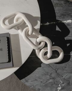 Lámpara de araña de cadena de eslabones de madera personalizada de alta calidad estilo Art Déco, decorativa para colgar en la pared, separador de ambientes para el hogar - Product Image 6