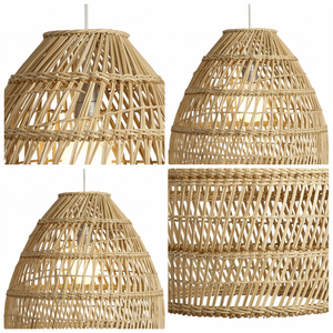Coastal Style Bulk Order Natural Rattan Lampshade Handmade Sustainable Woven Pendant <b>Light</b> for Restaurant and Home Decor - Product Image 3