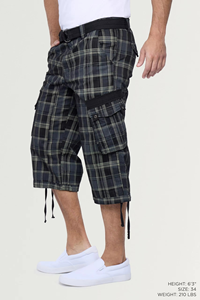 Shorts cargo Wyoming personnalisés de haute qualité, nouveaux, avec ceinture, 100% coton, shorts d'été pour hommes - Product Image 2