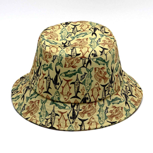 High Quality Custom Breathable Unisex Casual Bucket <b>Hats</b> in Polyester Twill Heat-Transfer Printing for Four Seasons - Product Image 5