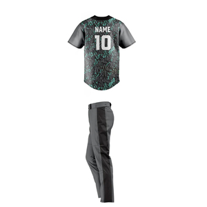 Ensemble d'uniformes de baseball personnalisés en gros, imprimés par sublimation, respirants, avec logo personnalisé, extensibles dans quatre directions, unisexe - Product Image 2