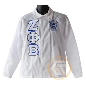 Chaqueta Bordada Personalizada con el Logotipo de la Hermandad Zeta Phi Beta para Mujer, de Poliéster Transpirable de Alta Calidad - Product Image 4
