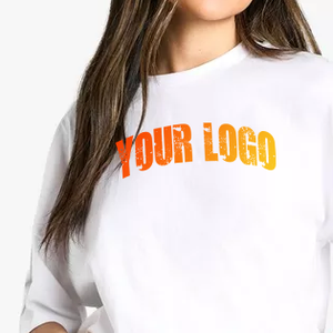 Top Trending Custom <b>Women's</b> <b>White</b> Crew Neck <b>Short</b> <b>Sleeve</b> T-<b>Shirt</b> Regular Fit Loose Cotton Jersey Breathable Casual Letter Print - Product Image 5