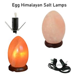 Lampe au sel rose en forme d'oeuf sculptée à la main par Sian Enterprises Artisanat naturel Lampe au sel rouge de l'Himalaya - Product Image 6