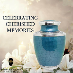 โกศบรรจุอัฐิอลูมิเนียมสีตามสั่งสำหรับผู้ใหญ่ - ความจุ 220 คิวบิกอินช์ เป็นมิตรกับสิ่งแวดล้อม ใช้สำหรับตกแต่งและเก็บรักษาอัฐิ - Product Image 3