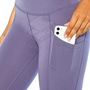 Modern Women <b>Leggings</b> Full Length Mid Waistband Solid Elastic Waist Eco-Friendly Quick Dry Breathable Spandex/Polyester High - Product Image 4