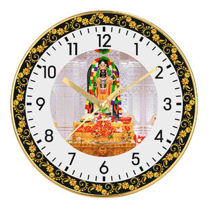 Horloge murale promotionnelle en plastique Liviya modèle 225 Radha Krishna imprimée, personnalisable pour Noël et la fête des mères - Product Image 2