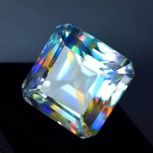 ZUBEDA GEMS JEWELLRY พลอยมิสติกโทแพซทรงเอเมอรัลด์หลากสี 2.00 กะรัต เปลี่ยนสีได้ สำหรับทำเครื่องประดับ ขายส่ง - Product Image 6