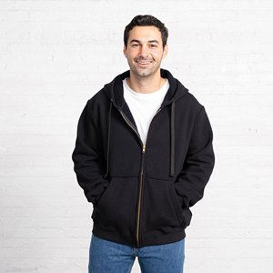 Sudadera con Capucha y Cremallera de Moda Urbana, Corte Regular, Estilo Vintage, Esencial para el Día a Día, de Forro Polar, Poliéster/Algodón, para Hombre - Product Image 3