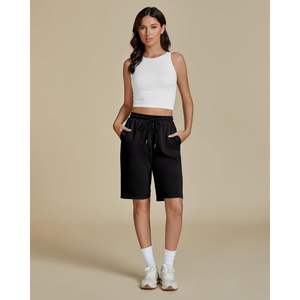 Bermudas atléticas XS para mujer 2025, pantalones cortos de chándal informales con cordón y bolsillos - Product Image 3
