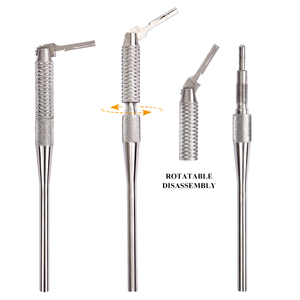 ด้ามจับมีดผ่าตัดแบบปรับได้ DENTRIC IMPLANTS ME-504 สีเงิน พร้อมใบมีดสแตนเลส จำนวน 1 ชิ้น อุปกรณ์ผ่าตัด - Product Image 3