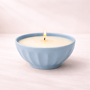 Peach Matte Ceramic <b>Candle</b> Vessel Wide Bowl Thick Wall Heat Resistant Smooth Finish Single Wick Luxury Reusable Home Decor - Product Image 4