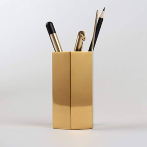 Porte-stylo en laiton fait main, dernière création, pour le rangement et l'organisation des stylos et crayons sur le bureau, décoration de bureau à domicile - Product Image 1