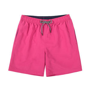 Traje de Baño Casual para Hombre, Cintura Media, Color Sólido, Forrado, Secado Rápido, Pantalones de Playa Transpirables, Estilo Wing-in, OEM, 100% Poliéster - Product Image 1