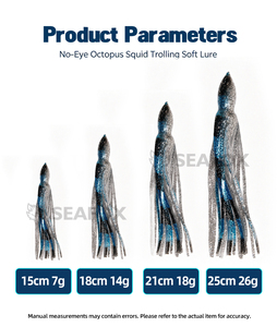 Señuelo de Pesca Seafox con Diseño de Rayas Azules, Plateadas y Rosas, de PVC, de 15-21 cm/6-8 Pulgadas, para Pesca de Marlin y Pesca de Grandes Peces - Product Image 2