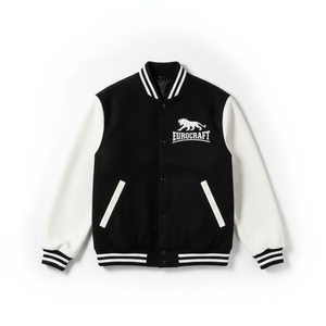 Leather Sleeve 440 Grams Adults Letterman College <b>Baseball</b> <b>Jacket</b> <b>Men</b> Chenille Embroidery Wool Patches Patchwork Front Varsity - Product Image 1