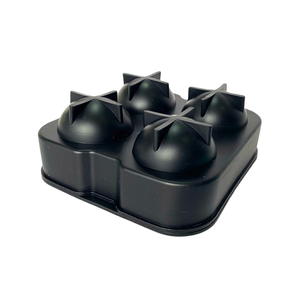 Molde de silicona personalizado para cubitos de hielo en forma de bola con 4 cavidades - Product Image 1