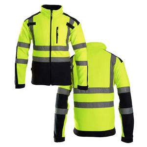 Chaqueta de Seguridad de Alta Visibilidad Clase 2 Reflectante Amarilla y Negra de Forro Polar para Trabajo - Product Image 3