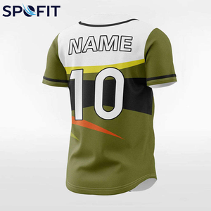 Camiseta de Béisbol con Botones 2026, Unisex, Manga Corta, Tejido de Secado Rápido para Entrenamiento y Competición, Venta al Por Mayor - Product Image 5